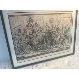 Framed Artwork Titled St. Patrick's Day 1867 The day we celebrate Thomas Nast JL